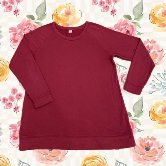 Old Navy Sweaters - Pullover Active Maroon Long Sleeve Top Large Old Navy